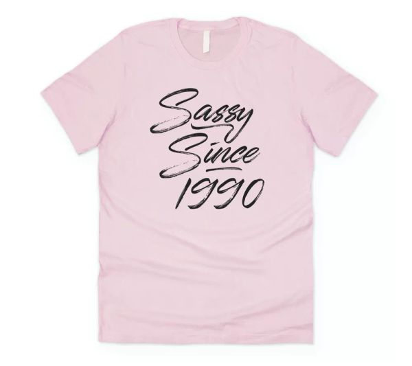 sassy since t-shirt tee funny birthday gift 1990 16th 18th 21st 25th 30th, White;black
sassy since t-shirt tee funny birthday gift 1990 16th 18th 21st 25th 30th, White;black