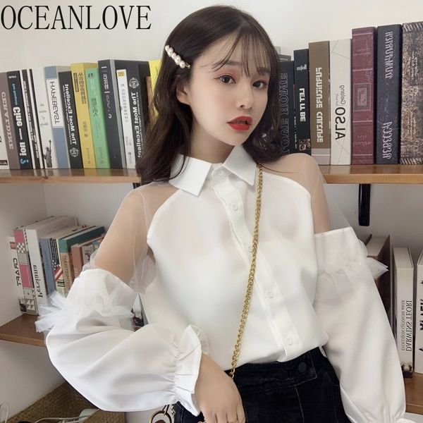 spring solid transparent women blouses patchwork blusas mujer puff sleeve sweet fashion shirts ins 14655 210415, White
spring solid transparent women blouses patchwork blusas mujer puff sleeve sweet fashion shirts ins 14655 210415, White