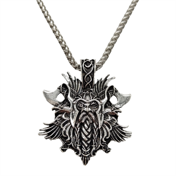pendant necklaces punk men antique silver color viking odin of god necklace norse amulet double axe jewelry men's gift 2021
pendant necklaces punk men antique silver color viking odin of god necklace norse amulet double axe jewelry men's gift 2021