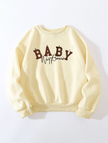 letter graphic pullover u3zi#, White;black