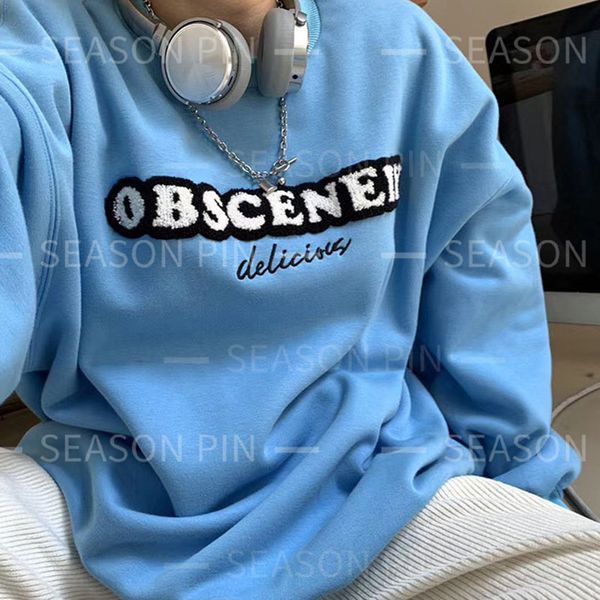 women's autumn and winter new cartoon hoodless letter embroidery printed sweater round neck medium length 211, Black
women's autumn and winter new cartoon hoodless letter embroidery printed sweater round neck medium length 211, Black
