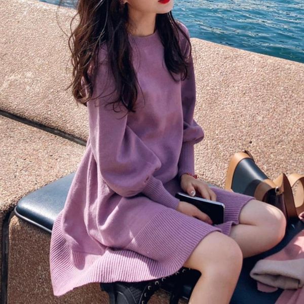 plus size sweater dress autumn winter women solid color long puff sleeve large hem knee-length knit sweaters dresses casual, Black;gray
plus size sweater dress autumn winter women solid color long puff sleeve large hem knee-length knit sweaters dresses casual, Black;gray