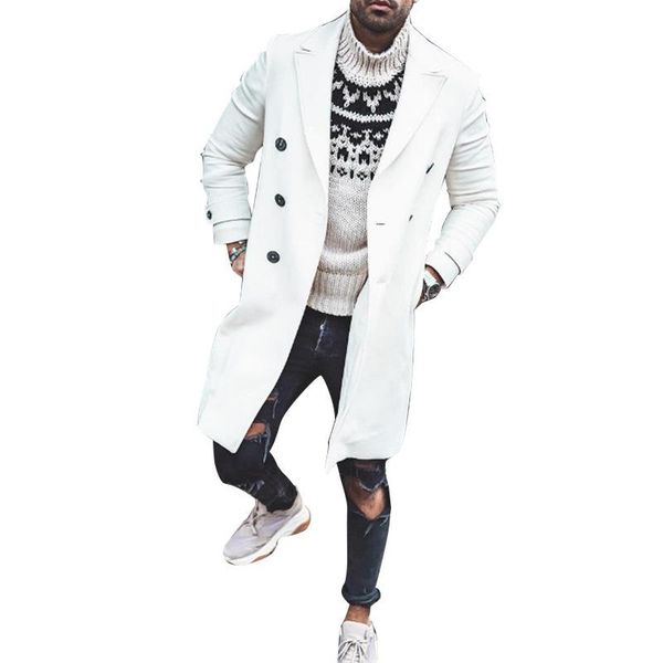 men's wool & blends fashion winter woolen long jacket men solid casual sleeve mens coat, Black
men's wool & blends fashion winter woolen long jacket men solid casual sleeve mens coat, Black