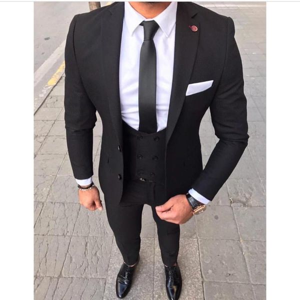 men's suits & blazers arrival two button black groom tuxedos notch lapel groomsmen mens wedding business prom (jacket+pants+vest+tie), White;black
men's suits & blazers arrival two button black groom tuxedos notch lapel groomsmen mens wedding business prom (jacket+pants+vest+tie), White;black