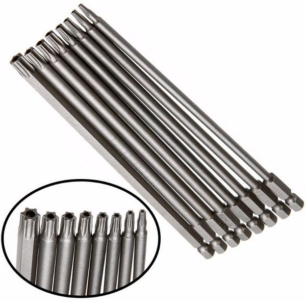 hand tools 8pcs torx screwdriver bit 150mm length long steel magnetic security electric screw driver set t8 t10 t15 t20 t25 t27 t30 t40
hand tools 8pcs torx screwdriver bit 150mm length long steel magnetic security electric screw driver set t8 t10 t15 t20 t25 t27 t30 t40