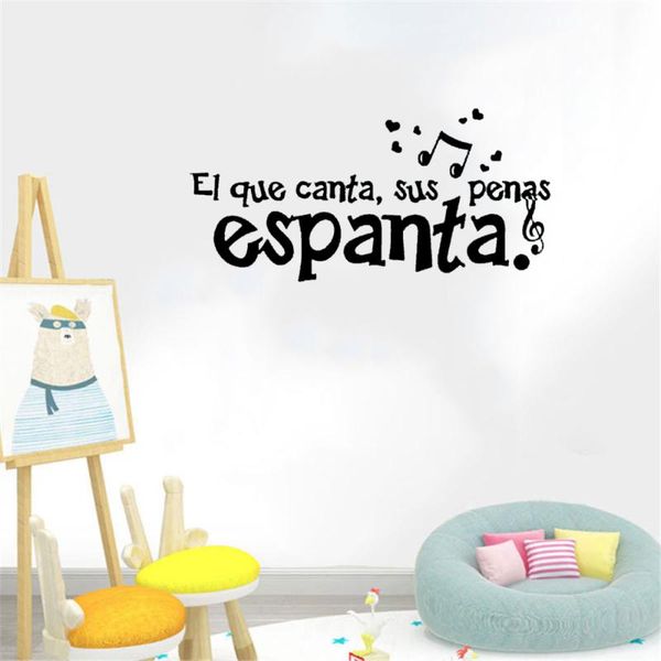 wall stickers spanish saying sticker espanta ei que canta decal home decor for living room bedroom mural ru4101
wall stickers spanish saying sticker espanta ei que canta decal home decor for living room bedroom mural ru4101