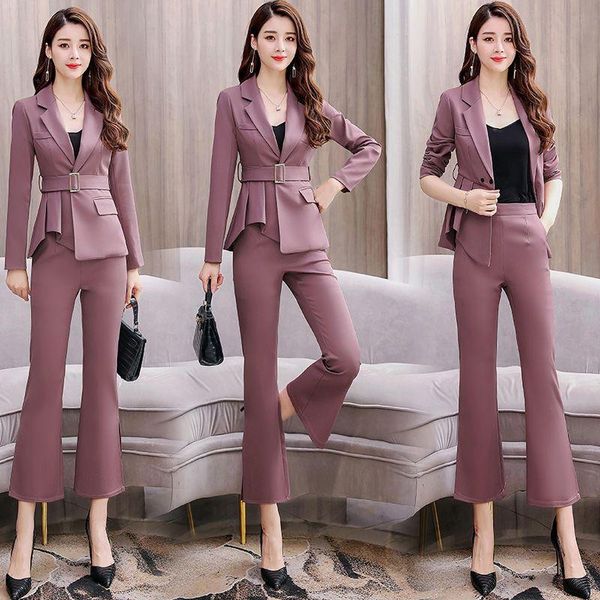 autumn women's fashion sets turn-down collar open stitch irregular jacket + straight side split pants ol temperament suit two piece, White
autumn women's fashion sets turn-down collar open stitch irregular jacket + straight side split pants ol temperament suit two piece, White