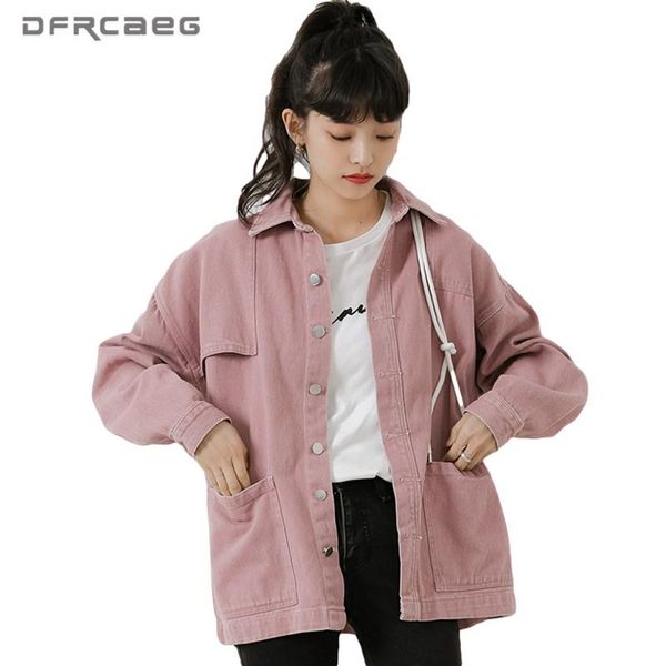 women's jackets pink loose single-breasted women denim jacket with pocket 2021 spring casual retro cotton jeans coat female outwear, Black;brown
women's jackets pink loose single-breasted women denim jacket with pocket 2021 spring casual retro cotton jeans coat female outwear, Black;brown
