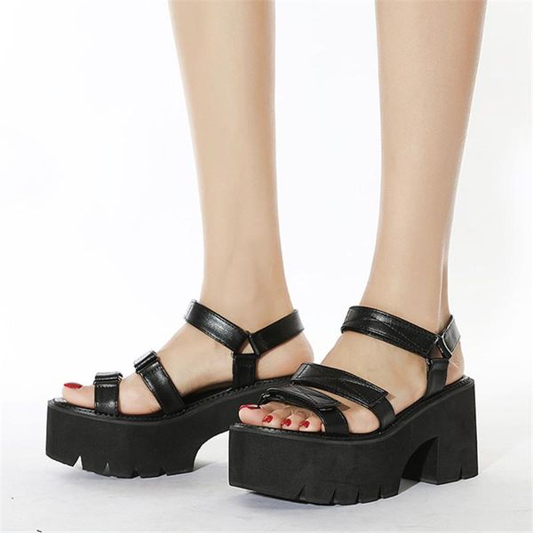 plus size 34-42 women punk gothic thick sole platform sandals chunky block high heels gladiator nightclub party shoes dress, Black
plus size 34-42 women punk gothic thick sole platform sandals chunky block high heels gladiator nightclub party shoes dress, Black