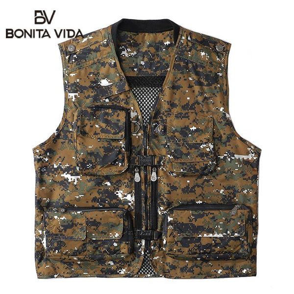 bonita vida sleeveless vest jacket mens camo camouflage multi zipper pockets casual pography tactical coat men's vests, Black;white
bonita vida sleeveless vest jacket mens camo camouflage multi zipper pockets casual pography tactical coat men's vests, Black;white