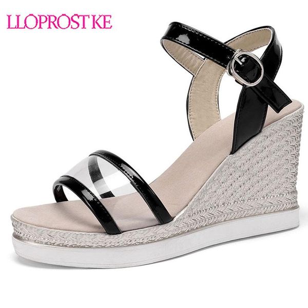 lloprost ke 2021 arrival women sandals pu+pvc transparent summer shoes buckle sweet party prom woman wedges h354, Black
lloprost ke 2021 arrival women sandals pu+pvc transparent summer shoes buckle sweet party prom woman wedges h354, Black