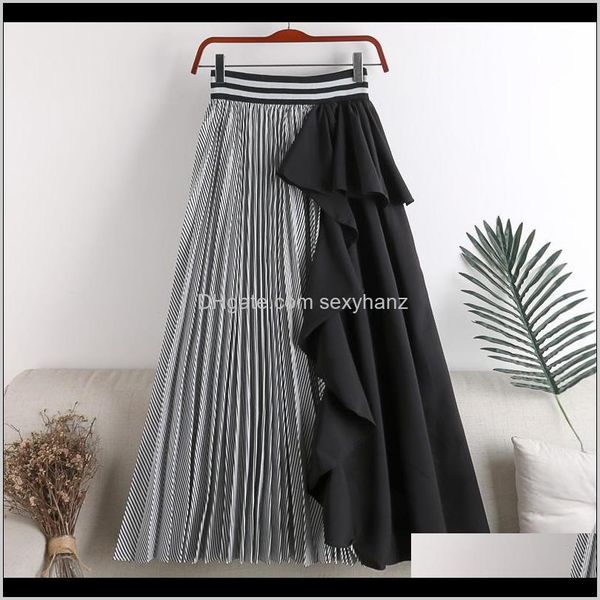 womens clothing apparel drop delivery 2021 autumn korean style women long striped blue pleated skirt elastic waist ruffles patchwork female, Black
womens clothing apparel drop delivery 2021 autumn korean style women long striped blue pleated skirt elastic waist ruffles patchwork female, Black