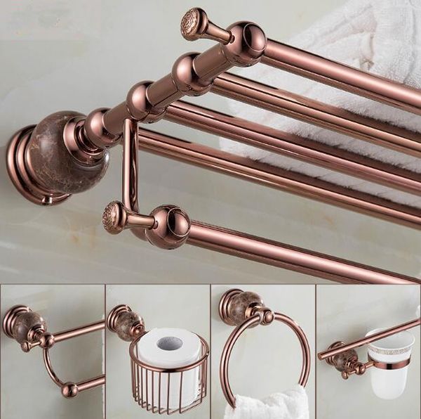 bath accessory set brass and jade bathroom accessories set, rose gold robe hook,paper holder,towel bar,soap basket,towel rack hardware
bath accessory set brass and jade bathroom accessories set, rose gold robe hook,paper holder,towel bar,soap basket,towel rack hardware