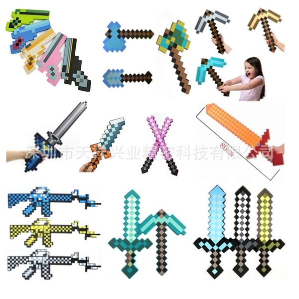 my world eva foam children toys, mosaic toys axes, shovels, sword, pick guns, children's toys. 
my world eva foam children toys, mosaic toys axes, shovels, sword, pick guns, children's toys.