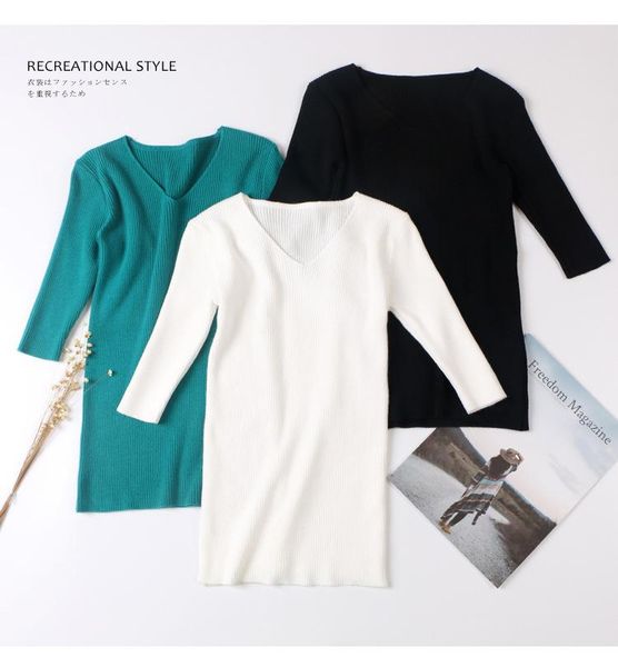 women's sweaters the autumn and winter bag core silk medium sleeve repair body shirtsweater v neck pullover t blood, White;black
women's sweaters the autumn and winter bag core silk medium sleeve repair body shirtsweater v neck pullover t blood, White;black