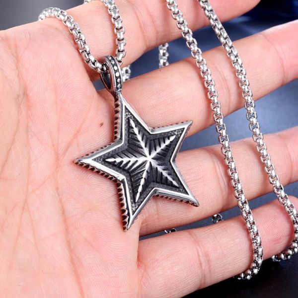 pentagram star talisman stainless steel men necklaces pendants chain punk for boyfriend male jewelry creativity gift wholesale pendant, Silver
pentagram star talisman stainless steel men necklaces pendants chain punk for boyfriend male jewelry creativity gift wholesale pendant, Silver