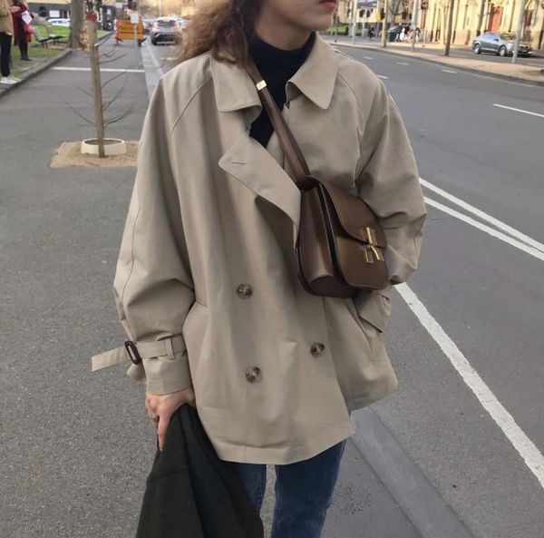 women's wool & blends 2021 return order early autumn korean dongdamen loose coat short windbreaker, Black
women's wool & blends 2021 return order early autumn korean dongdamen loose coat short windbreaker, Black