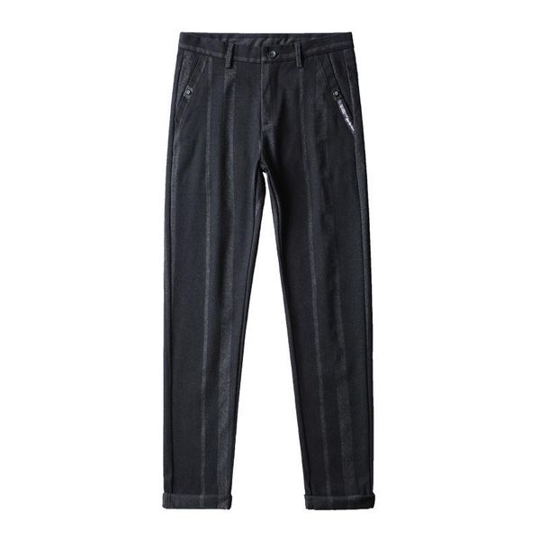 men's pants brand men classic casual elastic long trousers male black cotton stripes straight thin work pant size 28 - 38
men's pants brand men classic casual elastic long trousers male black cotton stripes straight thin work pant size 28 - 38