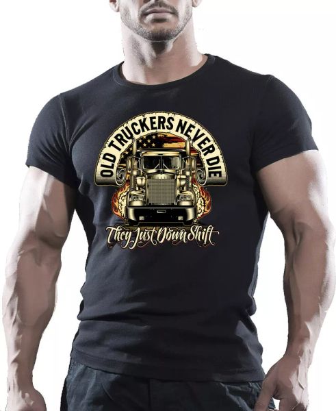 old truckers never die mens t-shirt funny lorry driver van lorry tee road, White;black
old truckers never die mens t-shirt funny lorry driver van lorry tee road, White;black