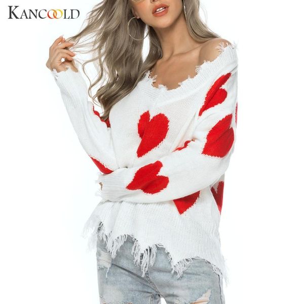 women's sweaters kancoold sweater womens fashion v-neck love casual knitted loose long sleeve pullover women 2021jul16, White;black
women's sweaters kancoold sweater womens fashion v-neck love casual knitted loose long sleeve pullover women 2021jul16, White;black