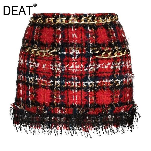 skirts deat high elastic waist half-body mini skirt women red plaid chain office lady slim fit fashion tide summer 2021 7e0823, Black
skirts deat high elastic waist half-body mini skirt women red plaid chain office lady slim fit fashion tide summer 2021 7e0823, Black