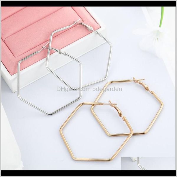 & hie drop delivery 2021 hollow hexagon big hoop earrings for women lady gold sier color geometric dangle earring punk fashion jewelry gift, Golden;silver
& hie drop delivery 2021 hollow hexagon big hoop earrings for women lady gold sier color geometric dangle earring punk fashion jewelry gift, Golden;silver