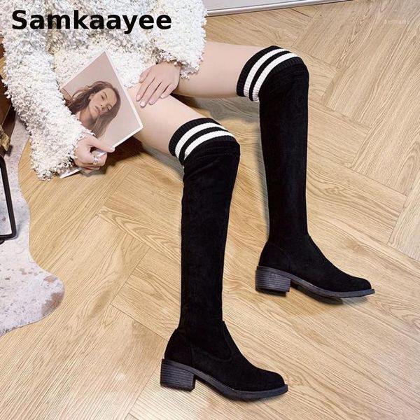 boots size 35-40 womens winter female knee botas stretch fabric thigh high 4.5cm heels platform sock shoes slip-on zapatos y501, Black
boots size 35-40 womens winter female knee botas stretch fabric thigh high 4.5cm heels platform sock shoes slip-on zapatos y501, Black
