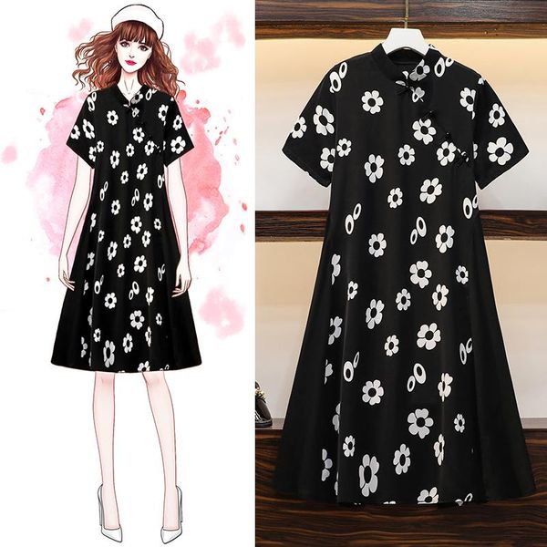 black daisy elegant vintage chinese traditional casual party women short sleeve dress summer cheongsam dresses -4xl plus size ethnic clothi, Red
black daisy elegant vintage chinese traditional casual party women short sleeve dress summer cheongsam dresses -4xl plus size ethnic clothi, Red