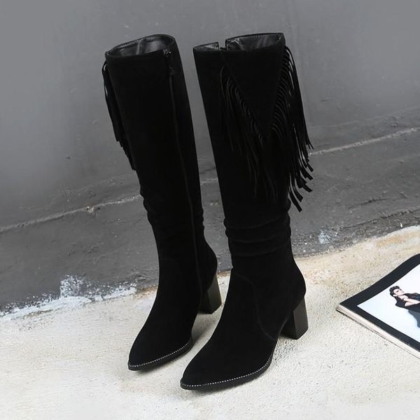 boots oversized -17 thigh high knee over the women ladies fringe side zipper, Black
boots oversized -17 thigh high knee over the women ladies fringe side zipper, Black