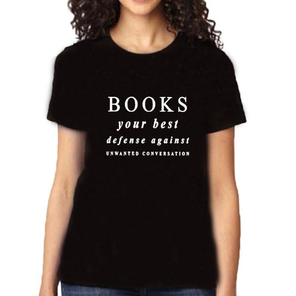 women's t-shirt books your defense against printed t shirt women summer short sleeve cotton tee femme o-neck loose tshirt, White
women's t-shirt books your defense against printed t shirt women summer short sleeve cotton tee femme o-neck loose tshirt, White