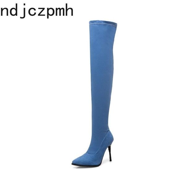 boots women's the winter fashion flock pointed high heel over knee shoes plus size 31-50 height 10cm, Black
boots women's the winter fashion flock pointed high heel over knee shoes plus size 31-50 height 10cm, Black