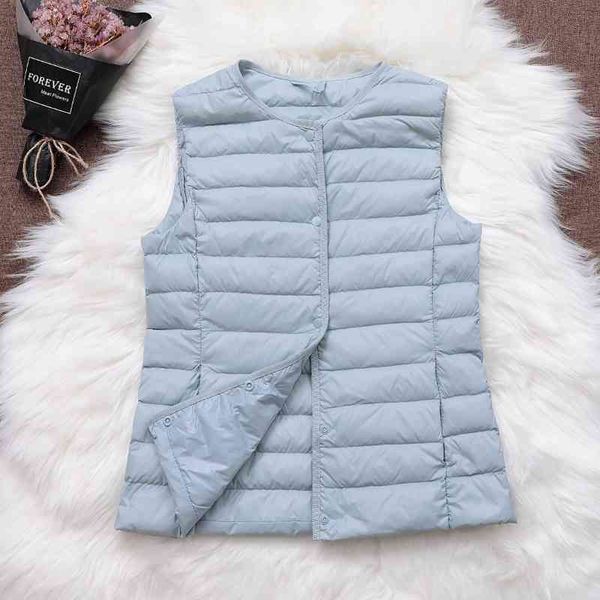 winter ultra light down jacket women sleeveless vest autumn thin coat white duck parkas female waistcoat 210602, Black
winter ultra light down jacket women sleeveless vest autumn thin coat white duck parkas female waistcoat 210602, Black