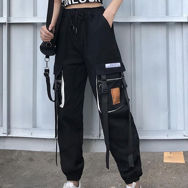 spring patchwork cargo streetwear casual womens pants harajukutrousers hip pop high waist sweatpants big pocket loose joggers, Black;white
spring patchwork cargo streetwear casual womens pants harajukutrousers hip pop high waist sweatpants big pocket loose joggers, Black;white