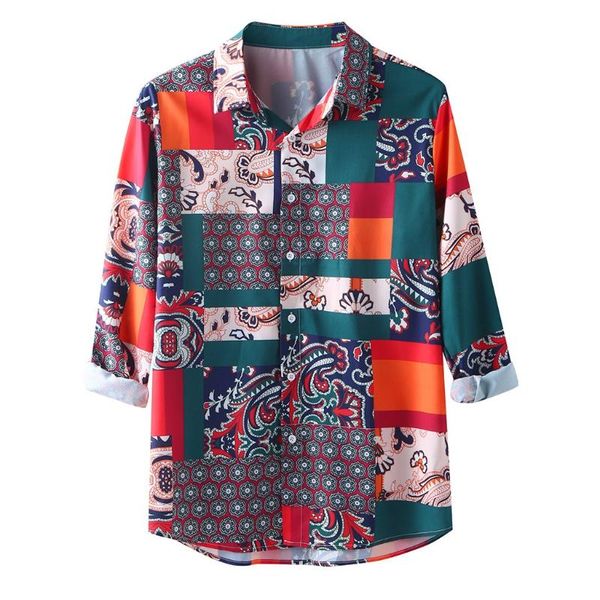 men shirt long sleeve geometric print casual shirts ethnic hawaiian turn down collar chemise autumn winter beach holiday camisas men's, White;black
men shirt long sleeve geometric print casual shirts ethnic hawaiian turn down collar chemise autumn winter beach holiday camisas men's, White;black