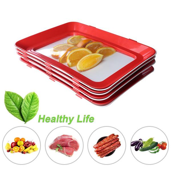 4pcs creative preservation tray magic keeping fresh spacer plastic elastic film buckle vacuum kitchen storage container & organization
4pcs creative preservation tray magic keeping fresh spacer plastic elastic film buckle vacuum kitchen storage container & organization