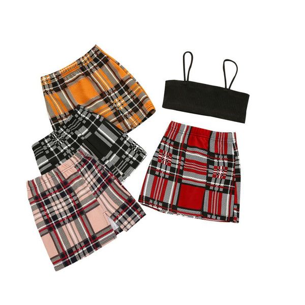 clothing sets 1-5y fashion girl kid child black sleeveless crop +plaid skirt clothes summer casual 2pcs outfit, White
clothing sets 1-5y fashion girl kid child black sleeveless crop +plaid skirt clothes summer casual 2pcs outfit, White