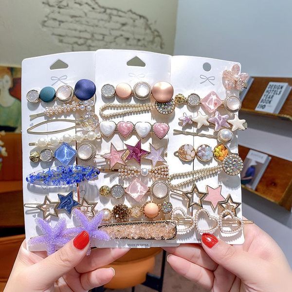 hair clips & barrettes pearl crystal clip set for women fashion hairpin acrylic simulated barregirl hairgrips accessories 7/8pcs, Golden;silver
hair clips & barrettes pearl crystal clip set for women fashion hairpin acrylic simulated barregirl hairgrips accessories 7/8pcs, Golden;silver