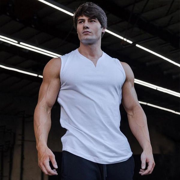 plain bodybuilding stringer singlet gym tank men fitness clothing v neck cotton sleeveless shirt workout slim fit sportswear, White;black
plain bodybuilding stringer singlet gym tank men fitness clothing v neck cotton sleeveless shirt workout slim fit sportswear, White;black