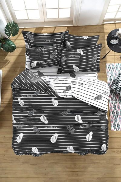 100% natural cotton double duvet cover set inside anthracite ep-019018 bedding sets
100% natural cotton double duvet cover set inside anthracite ep-019018 bedding sets