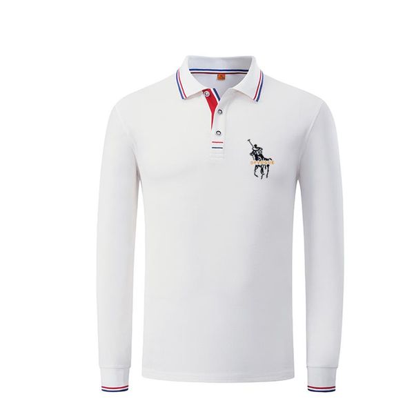 men's polos brand autumn and winter pure cotton long-sleeved shirt business solid color embroidered logo, White;black
men's polos brand autumn and winter pure cotton long-sleeved shirt business solid color embroidered logo, White;black