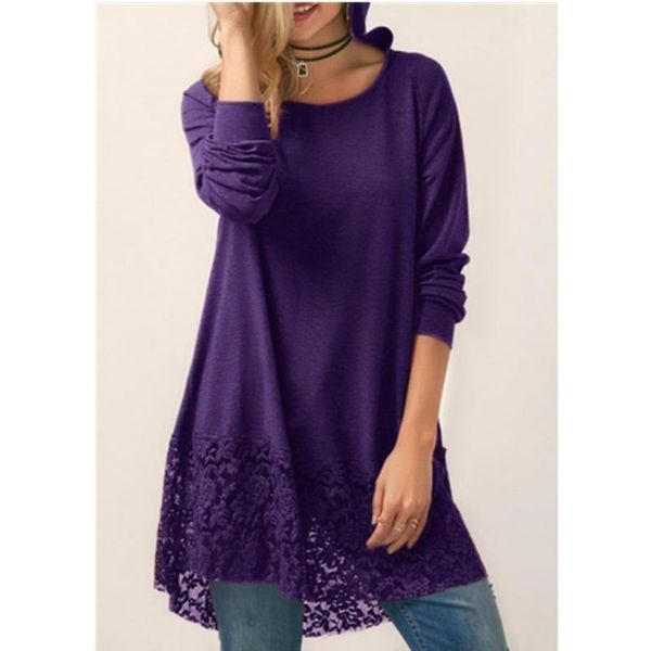 women's t-shirt solid color hoodies long sleeved for women autumn lace hooded sweater fashion casual plus size, White
women's t-shirt solid color hoodies long sleeved for women autumn lace hooded sweater fashion casual plus size, White