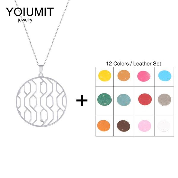 pendant necklaces cremo diy charm pendants interchangeable leather jewelry stainless steel necklace round for women femme bijoux 2021, Silver
pendant necklaces cremo diy charm pendants interchangeable leather jewelry stainless steel necklace round for women femme bijoux 2021, Silver