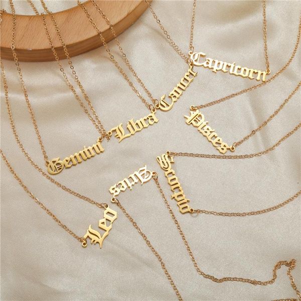 chokers 12 zodiac necklace constellation pendant long link chain stainless steel jewelry horoscope for women girl, Golden;silver
chokers 12 zodiac necklace constellation pendant long link chain stainless steel jewelry horoscope for women girl, Golden;silver