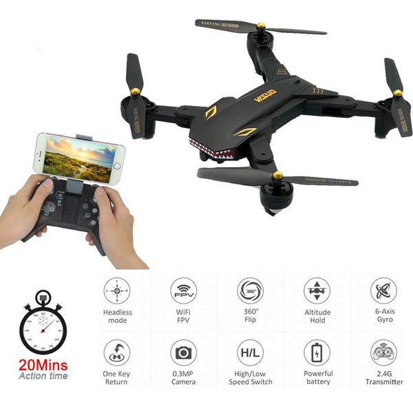 selfie dron wide-angle 2mp hd camera wifi fpv one-button return quadcopter 3d flips headless mode rc helicopter drone toys gift drones 
selfie dron wide-angle 2mp hd camera wifi fpv one-button return quadcopter 3d flips headless mode rc helicopter drone toys gift drones