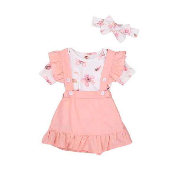 cute toddler infant baby girl 0-24m clothing o-neck cotton short sleeve romper sunflower print pant headband set sets, White 
cute toddler infant baby girl 0-24m clothing o-neck cotton short sleeve romper sunflower print pant headband set sets, White