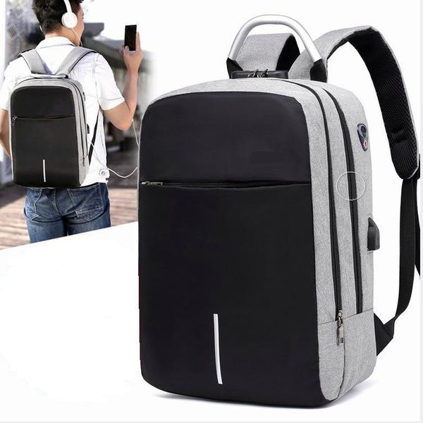 backpack men's fashion password lock schoolbag usb business casual anti-theft computer bag
backpack men's fashion password lock schoolbag usb business casual anti-theft computer bag