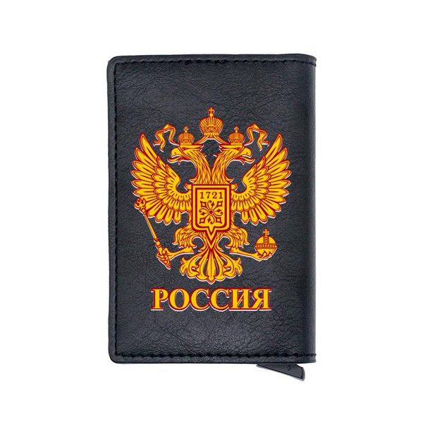 card holders classic russian double-headed eagle rfid holder wallets men women black leather small money bag male purses, Brown;gray
card holders classic russian double-headed eagle rfid holder wallets men women black leather small money bag male purses, Brown;gray