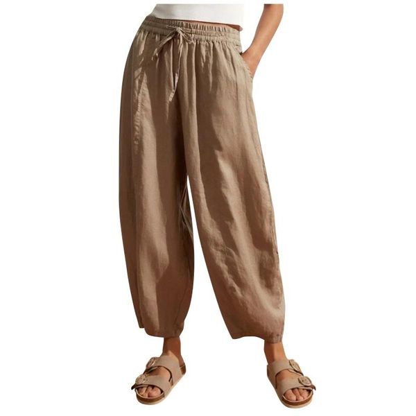women's pants & capris summer fashion women casual solid cotton linen pockets loose drawstring elastic waist long wide leg trousers str, Black;white
women's pants & capris summer fashion women casual solid cotton linen pockets loose drawstring elastic waist long wide leg trousers str, Black;white