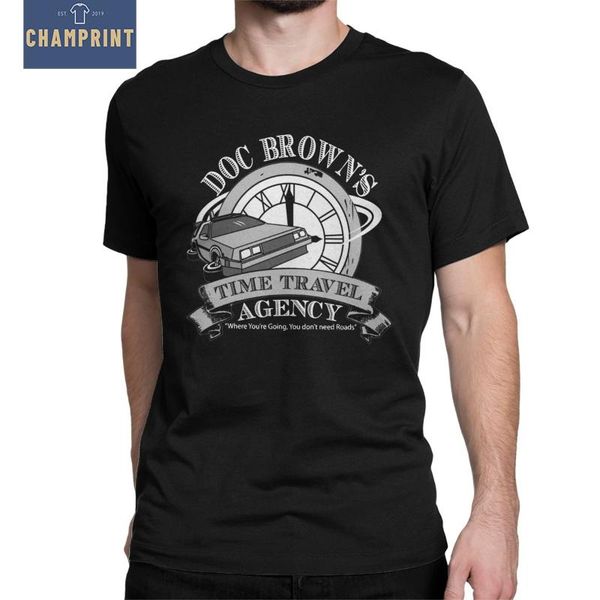men's t-shirts doc brown's travel agency back to the future t shirt 100% cotton o neck tees short sleeve clothes gift idea, White;black
men's t-shirts doc brown's travel agency back to the future t shirt 100% cotton o neck tees short sleeve clothes gift idea, White;black