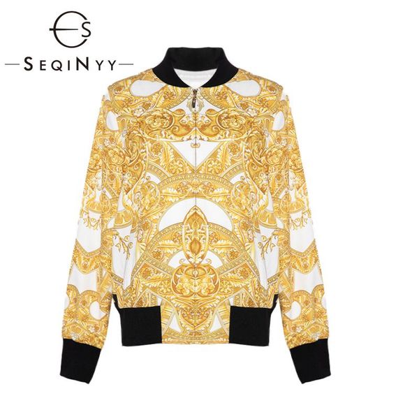 women's jackets seqinyy vintage jacket golden flowers printed 2021 autumn spring long sleeve women fashion design baseball top, Black;brown
women's jackets seqinyy vintage jacket golden flowers printed 2021 autumn spring long sleeve women fashion design baseball top, Black;brown